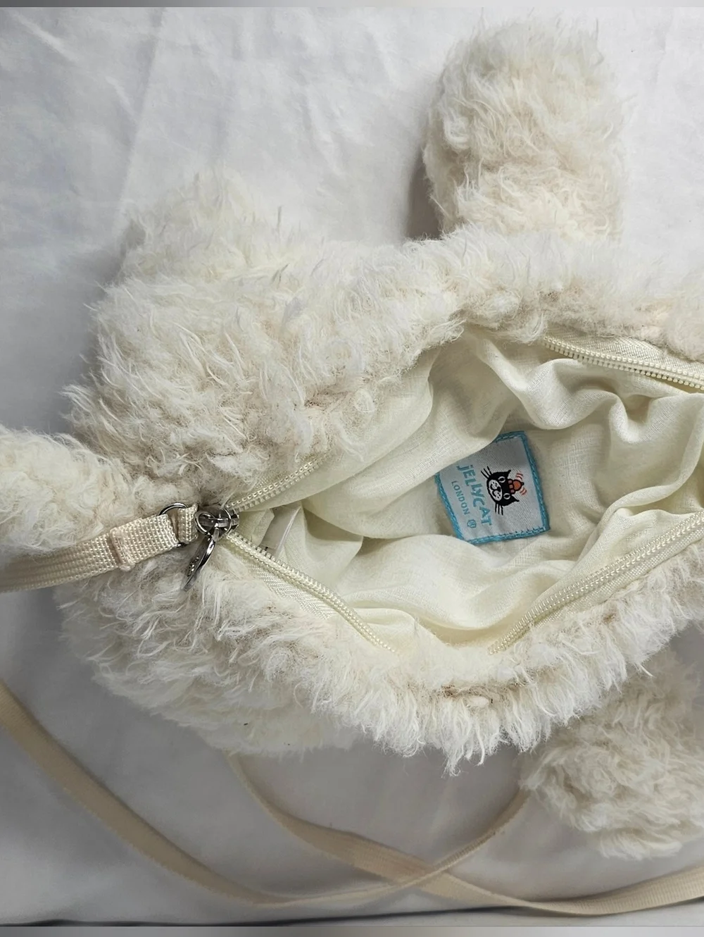 ​Jellycat Munro Scottie Dog Bag Plush White Terrier Puppy Crossbody Purse Rare